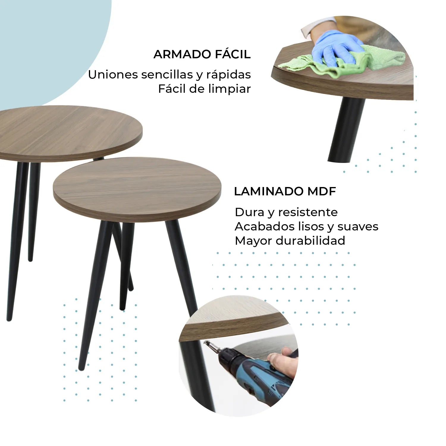 Mesas laterales Batam 9364 6