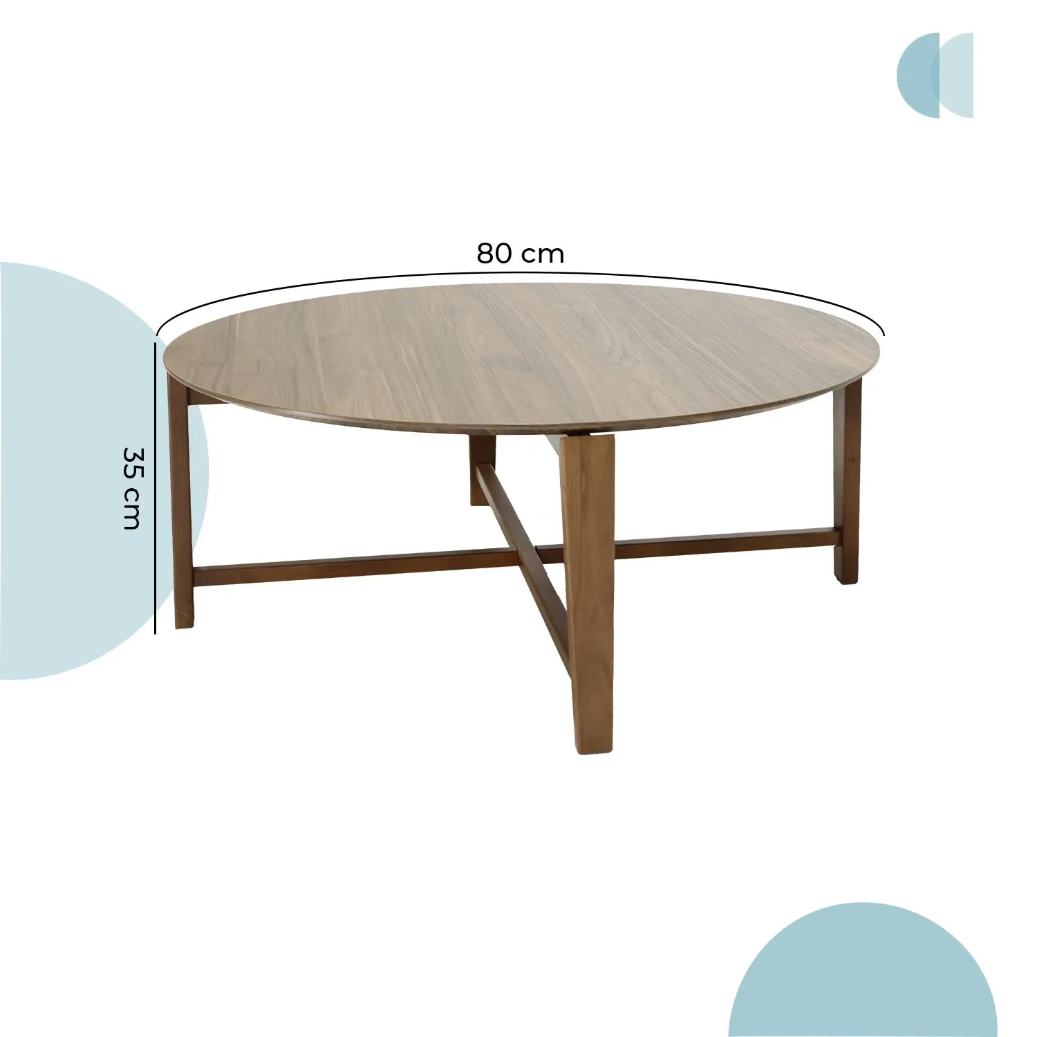 Mesa de centro circular Palu 20222L 8