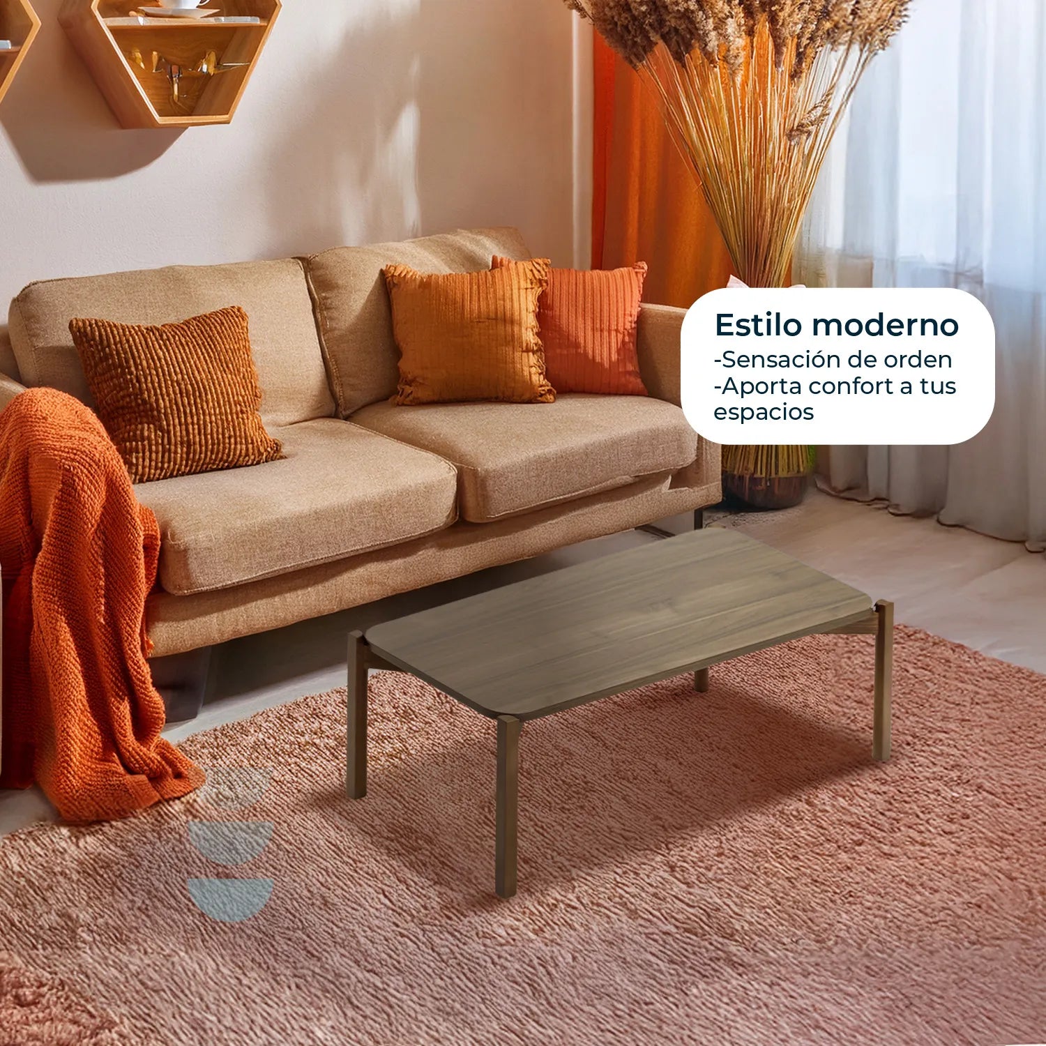 Mesa de centro recta Palu 100x50 19603 10