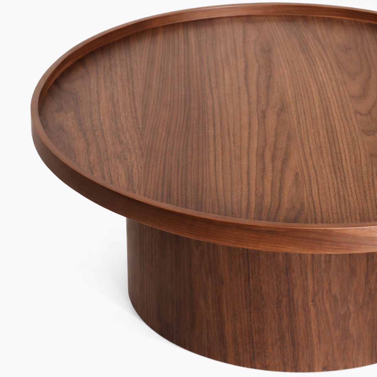Mesa de centro Perak – Redonda en nogal y encino 80 cm 8
