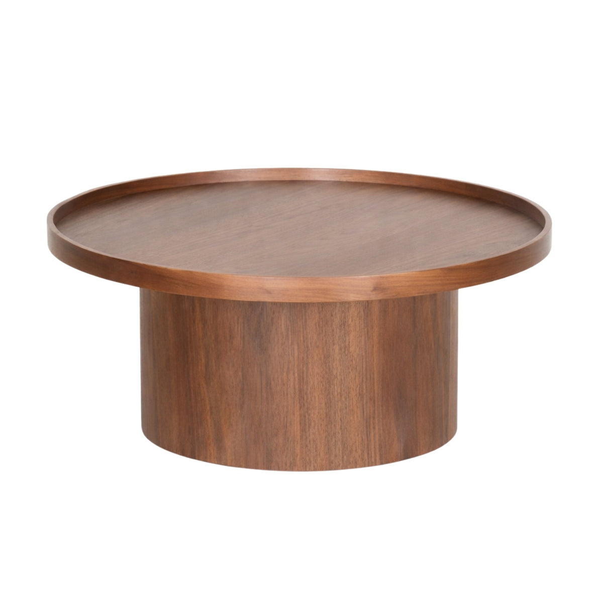 Mesa de centro Perak – Redonda en nogal y encino 80 cm 7