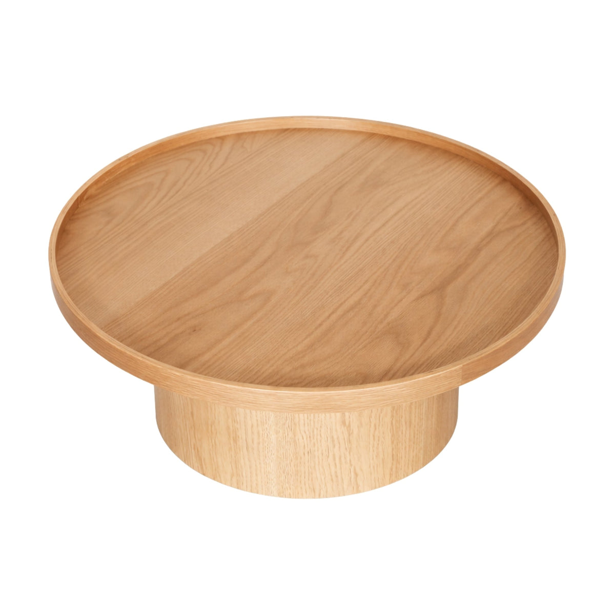 Mesa de centro Perak – Redonda en nogal y encino 80 cm 4