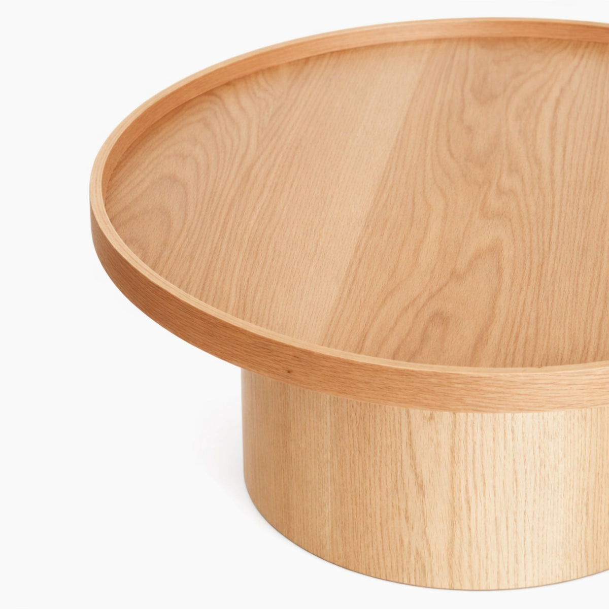 Mesa de centro Perak – Redonda en nogal y encino 80 cm 3