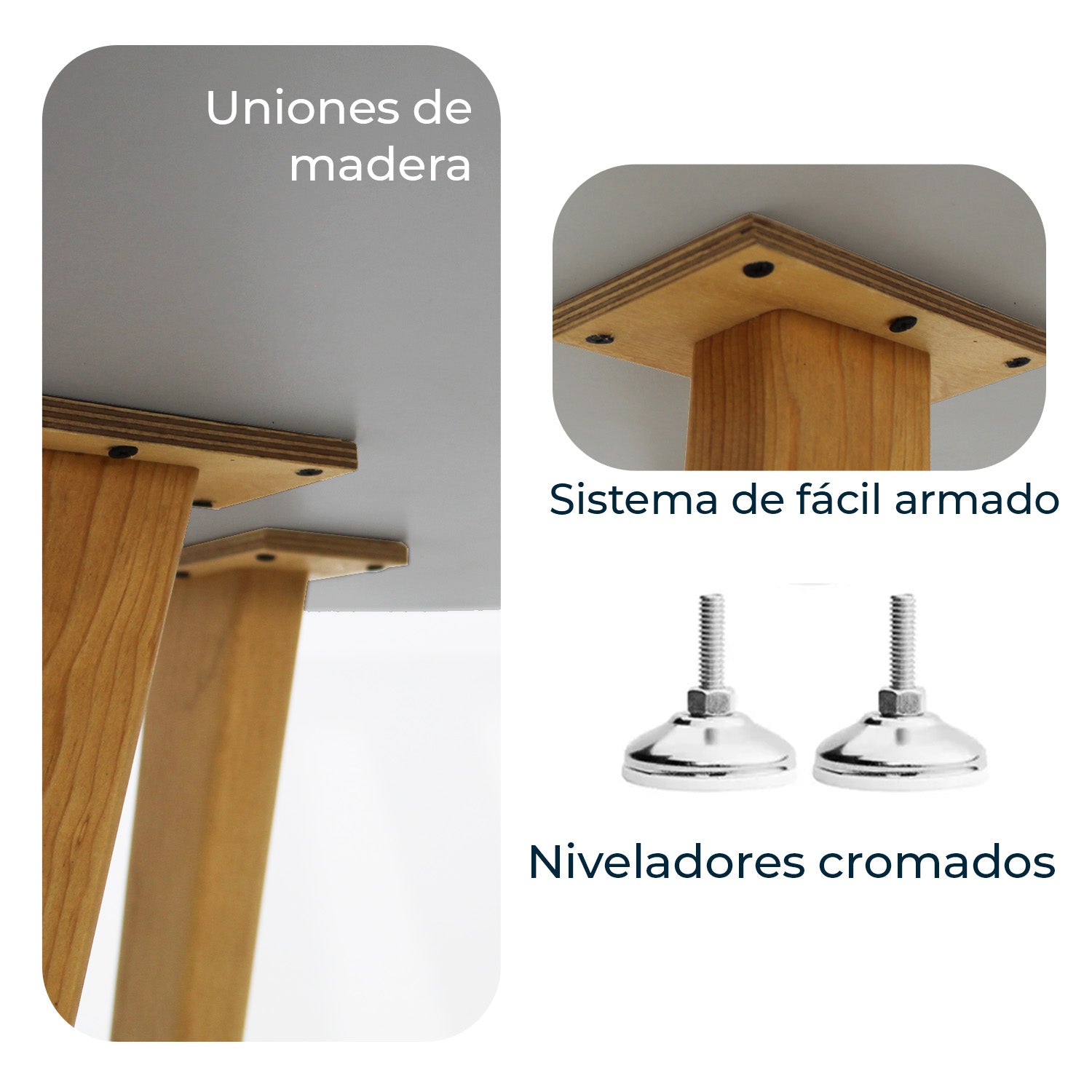 Mesa de Comedor Circular Frankfurt 100cm 8