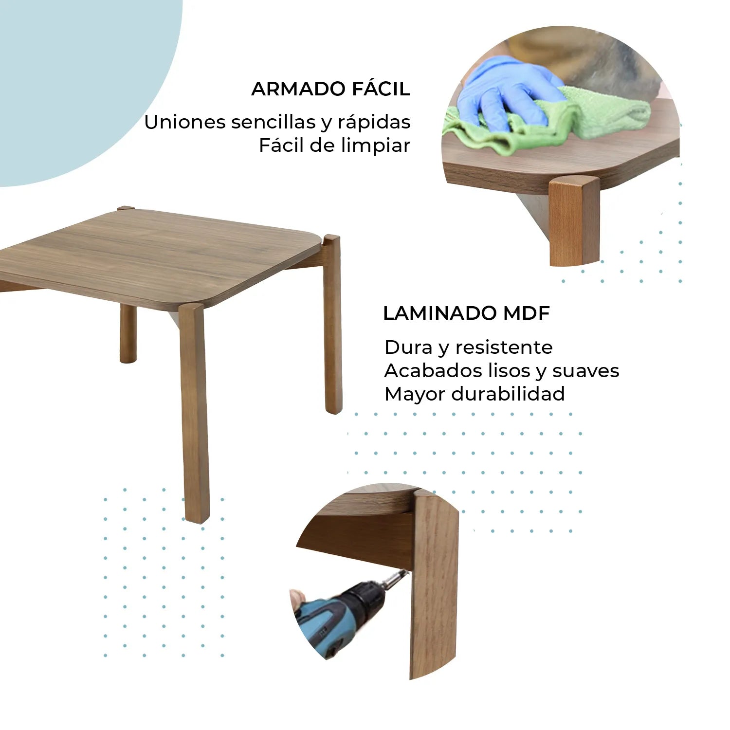 Mesa lateral Palu Cuadrada 50 19602 6