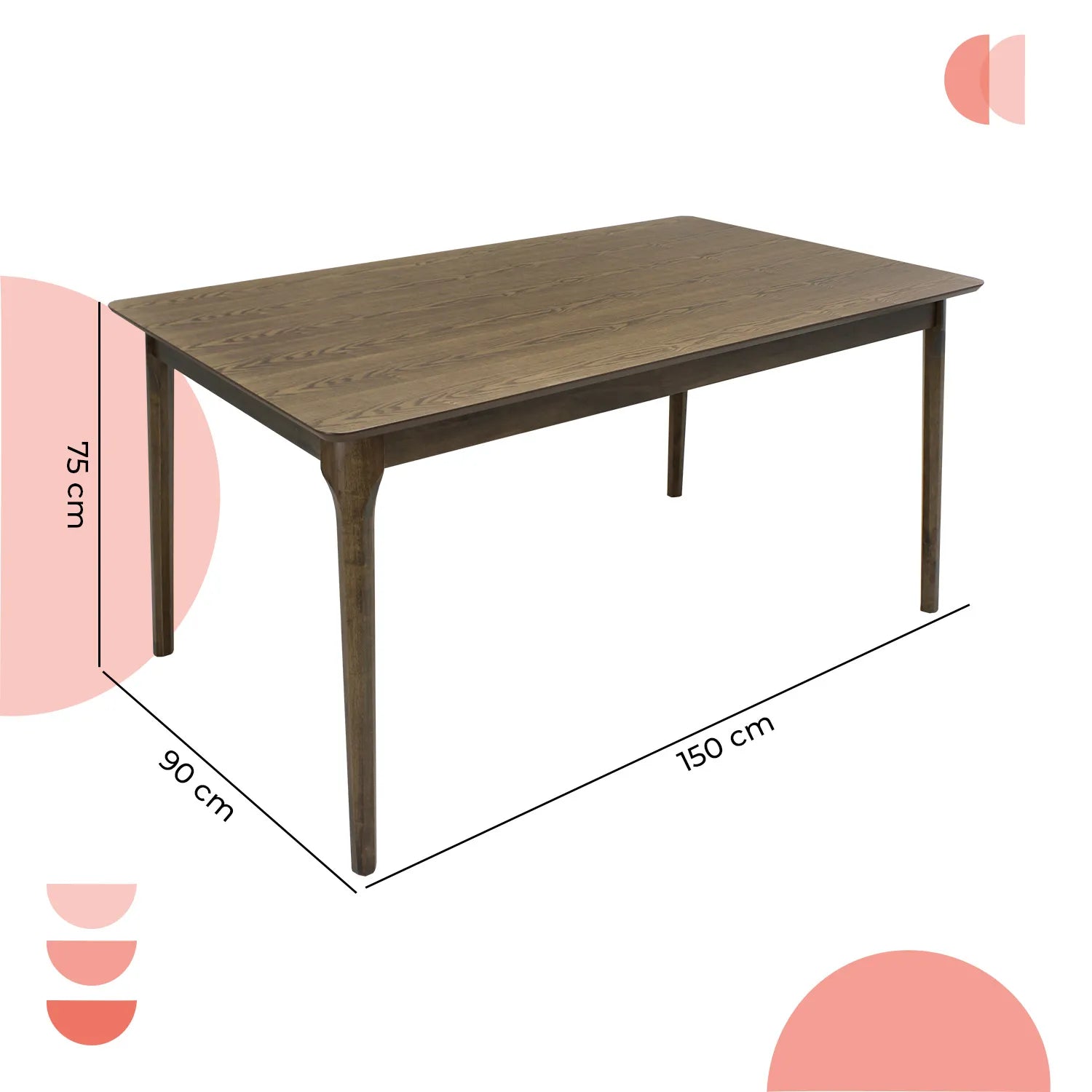 Mesa de Comedor Rectangular Madeira Chapa 150 8