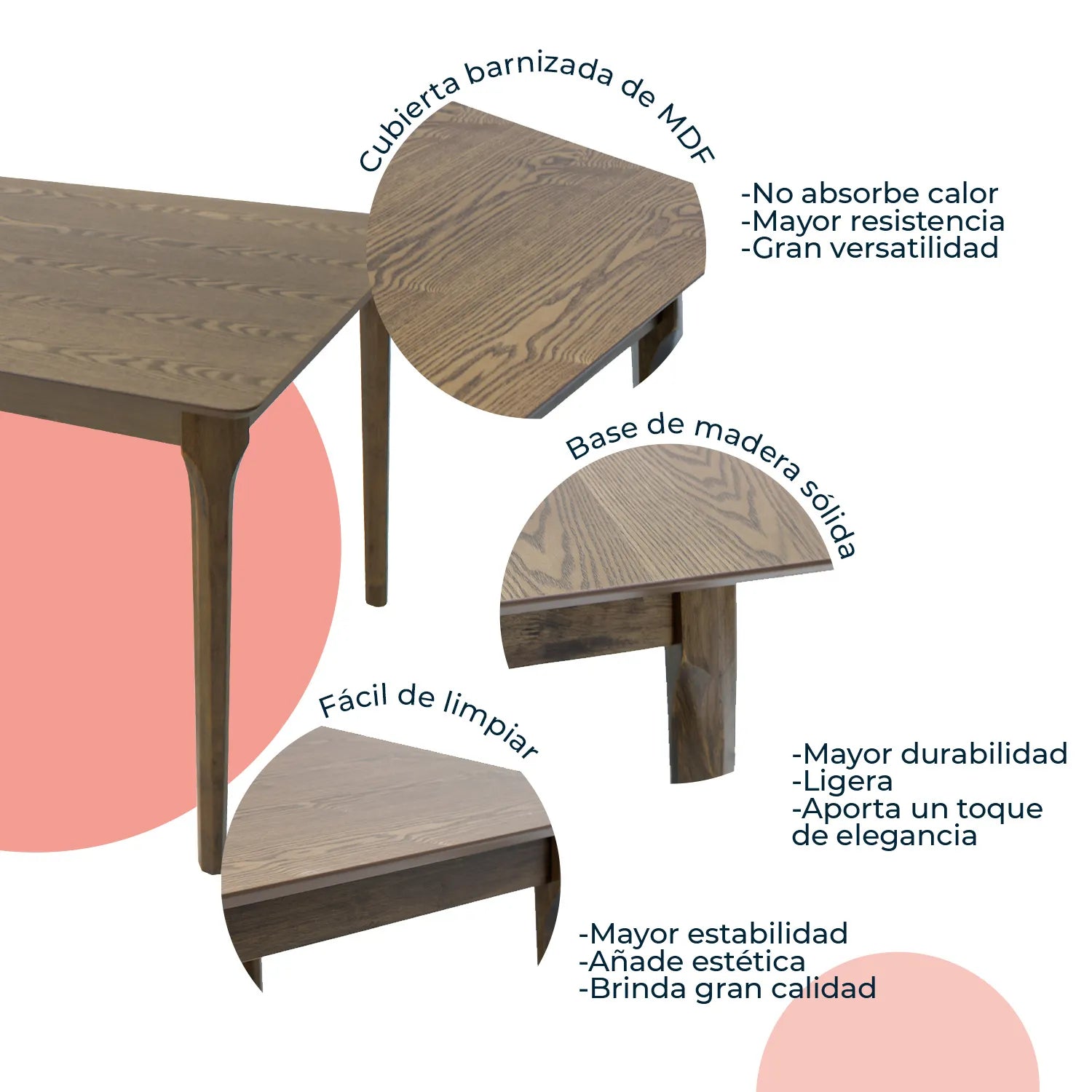 Mesa de Comedor Rectangular Madeira Chapa 180 7