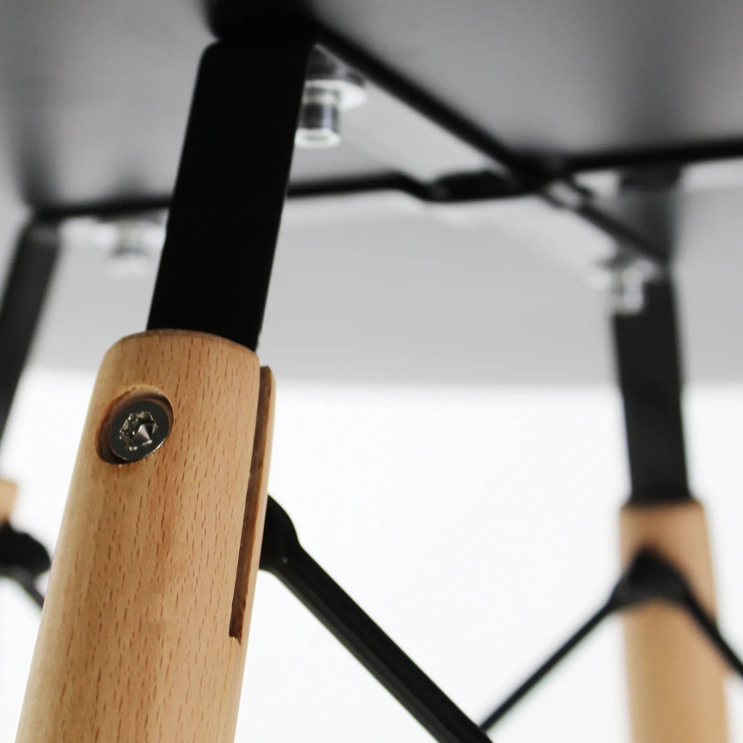 Comedor Mesa oslo 80 Negro + 4 Sillas Oslo 5