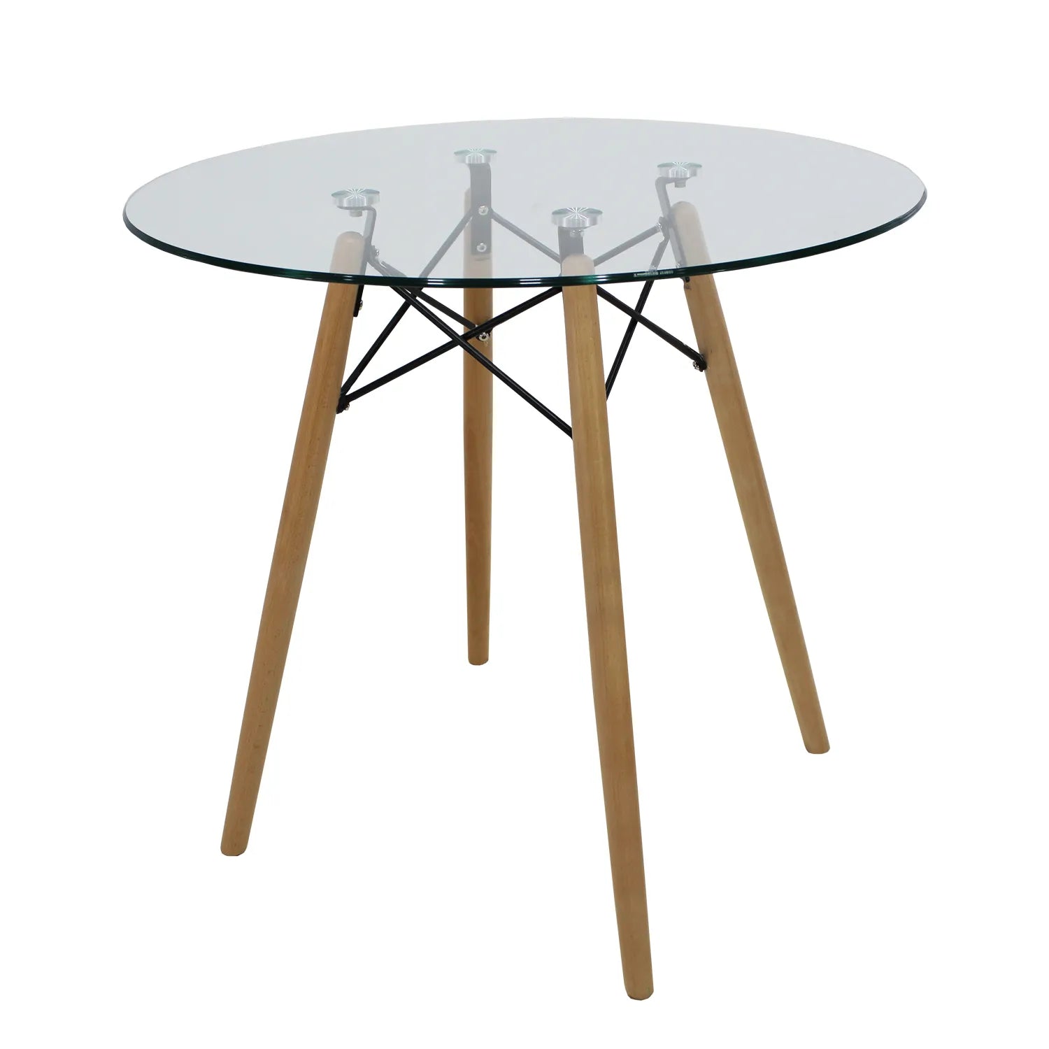 Comedor Mesa oslo Cristal T8 + 4 Sillas Frankfurt 4