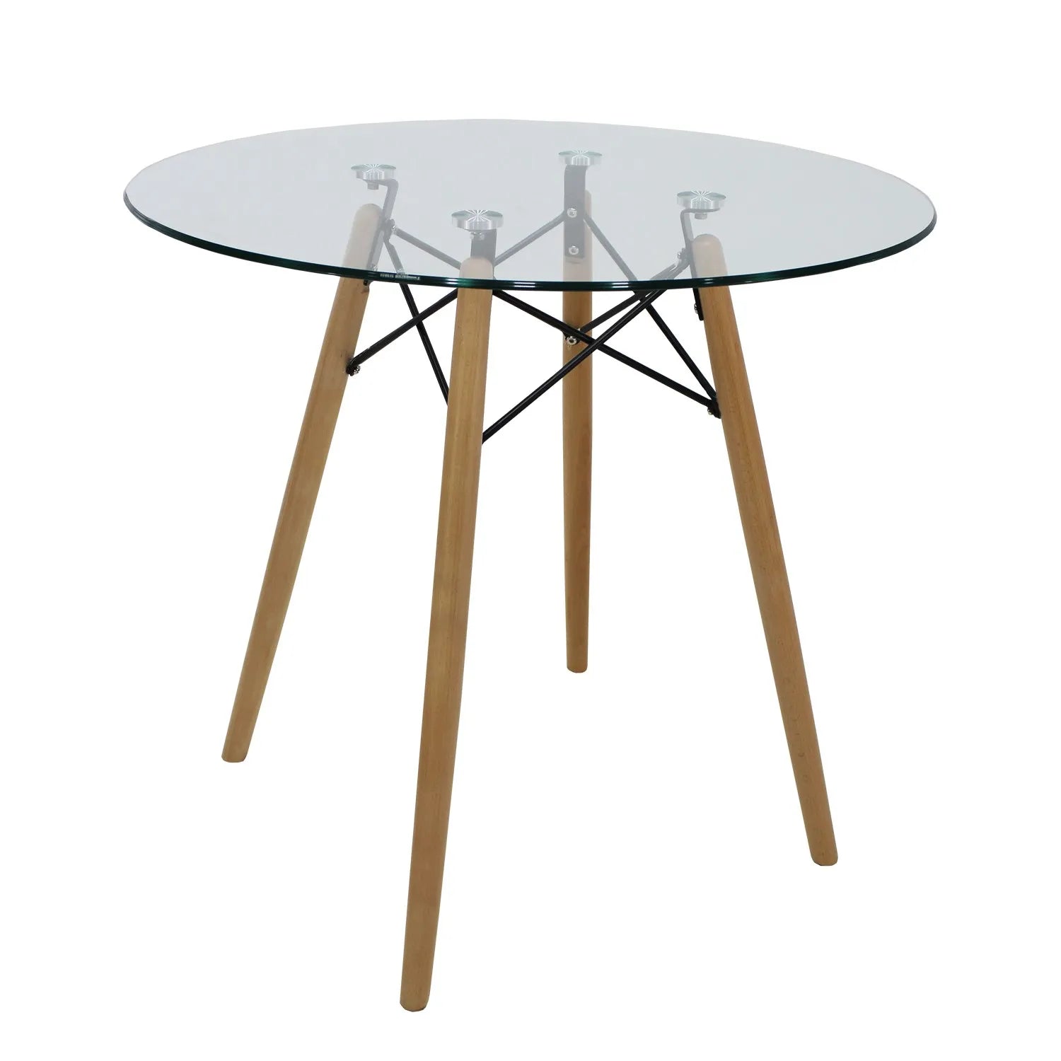 Comedor Mesa oslo Cristal T8 + 4 Sillas Frankfurt 3