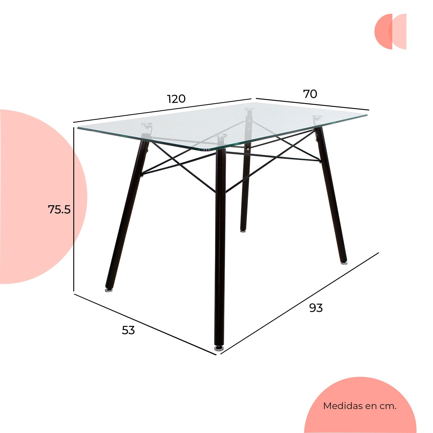 Mesa de Comedor Rectangular T5 Nogal 10