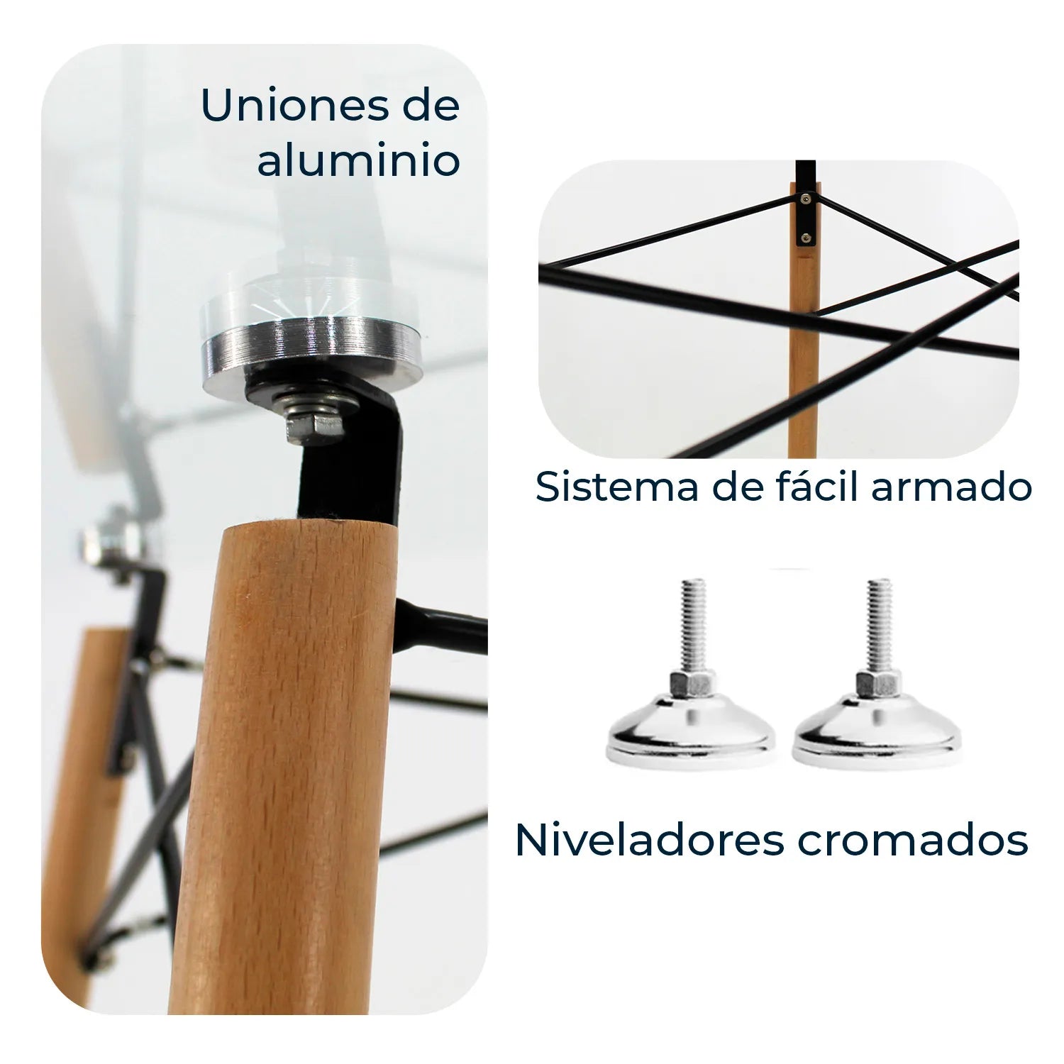 Comedor Mesa Cristal T5  + 4 Sillas Moura 9