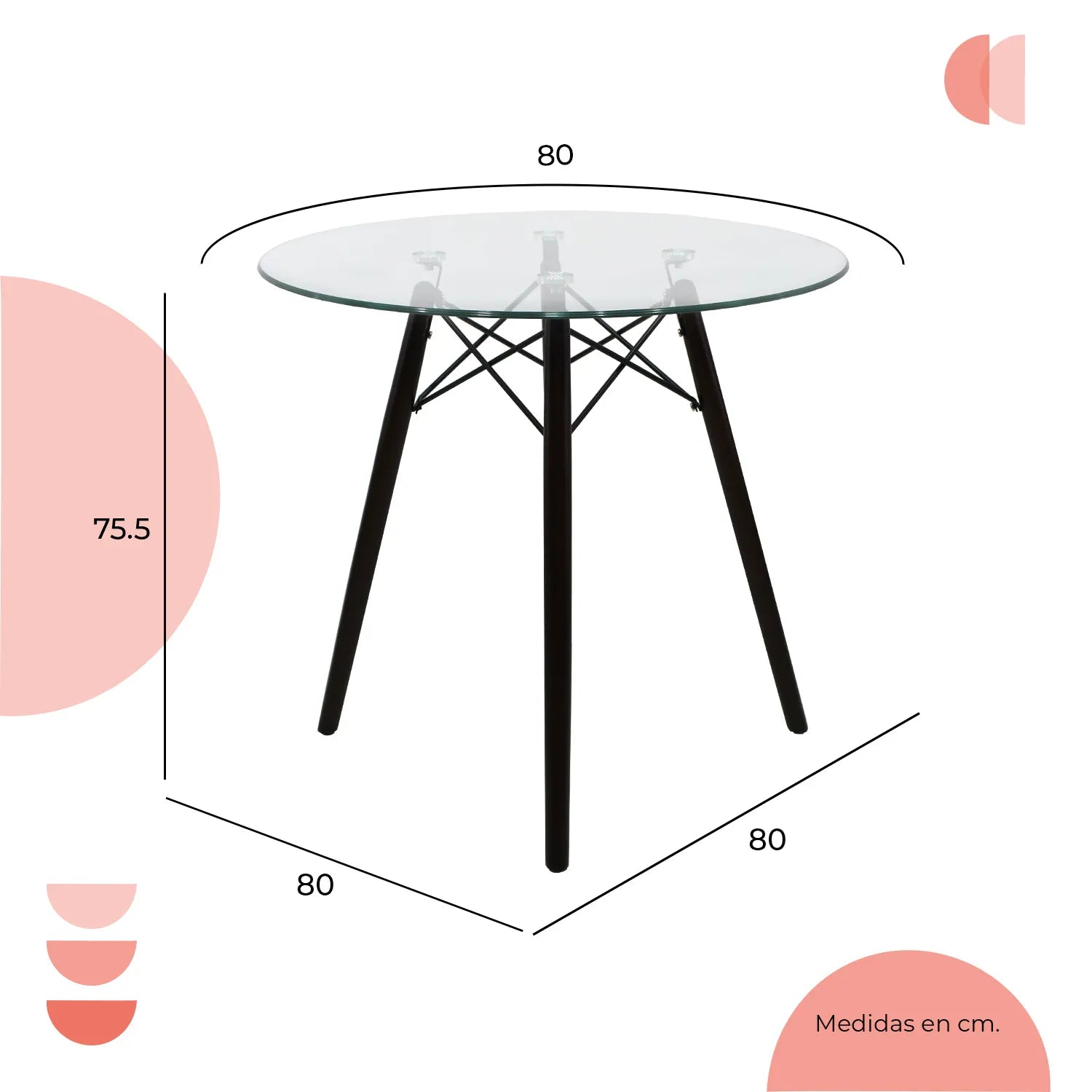 Comedor Mesa Oslo Cristal T8 Nogal + 4 Silla Vento 10