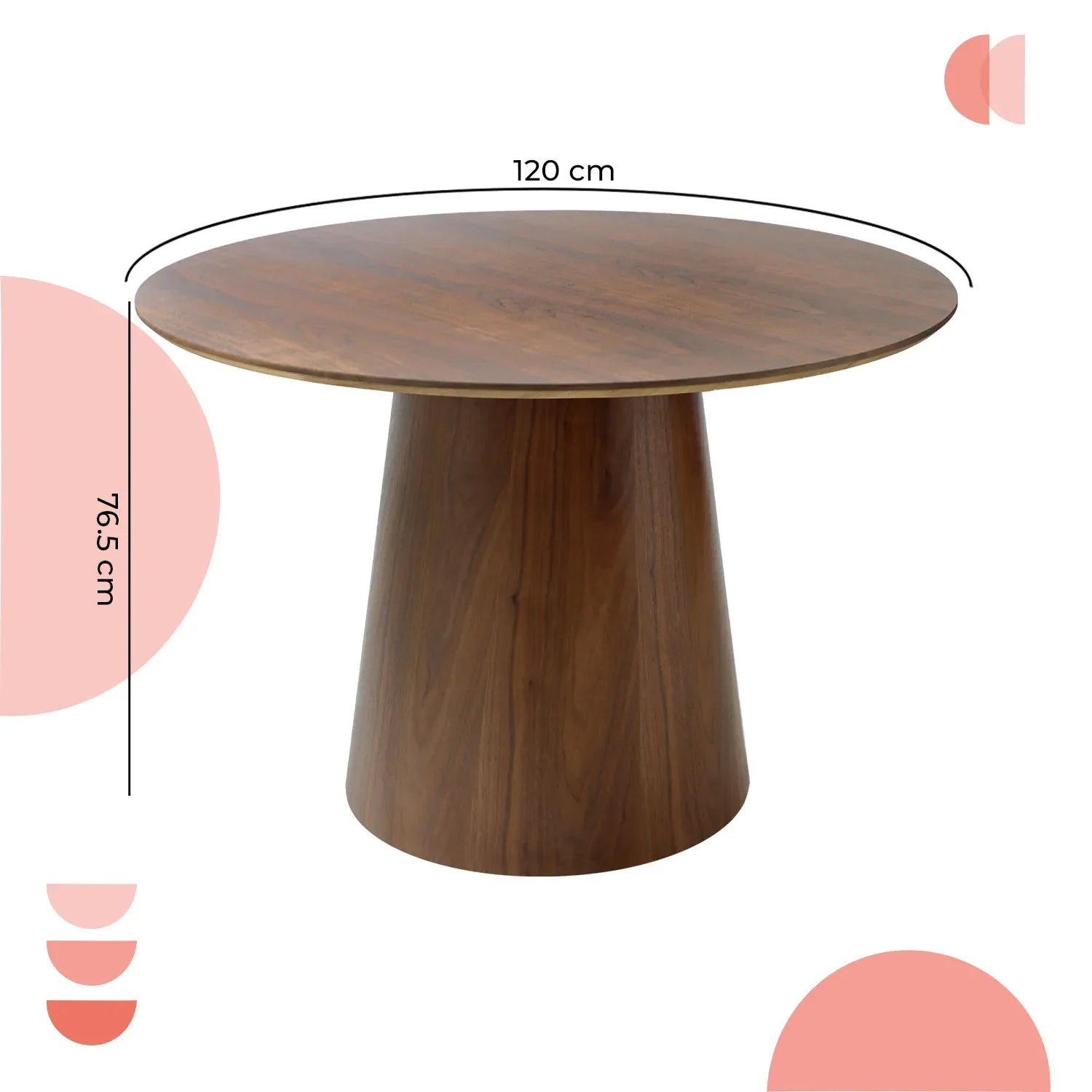Mesa comedor 120cm Padar Chapa 1371 6