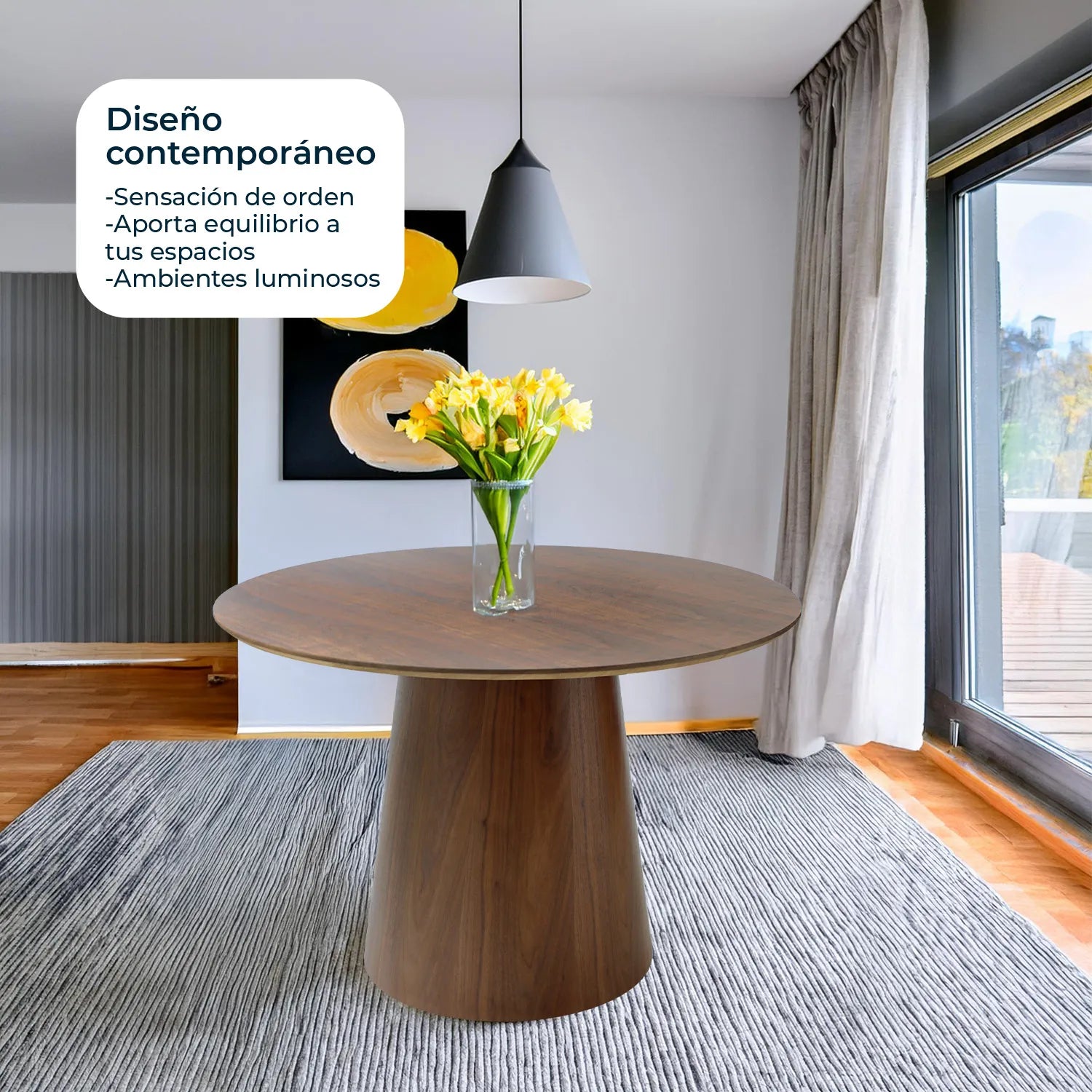 Mesa comedor 120cm Padar Chapa 1371 7