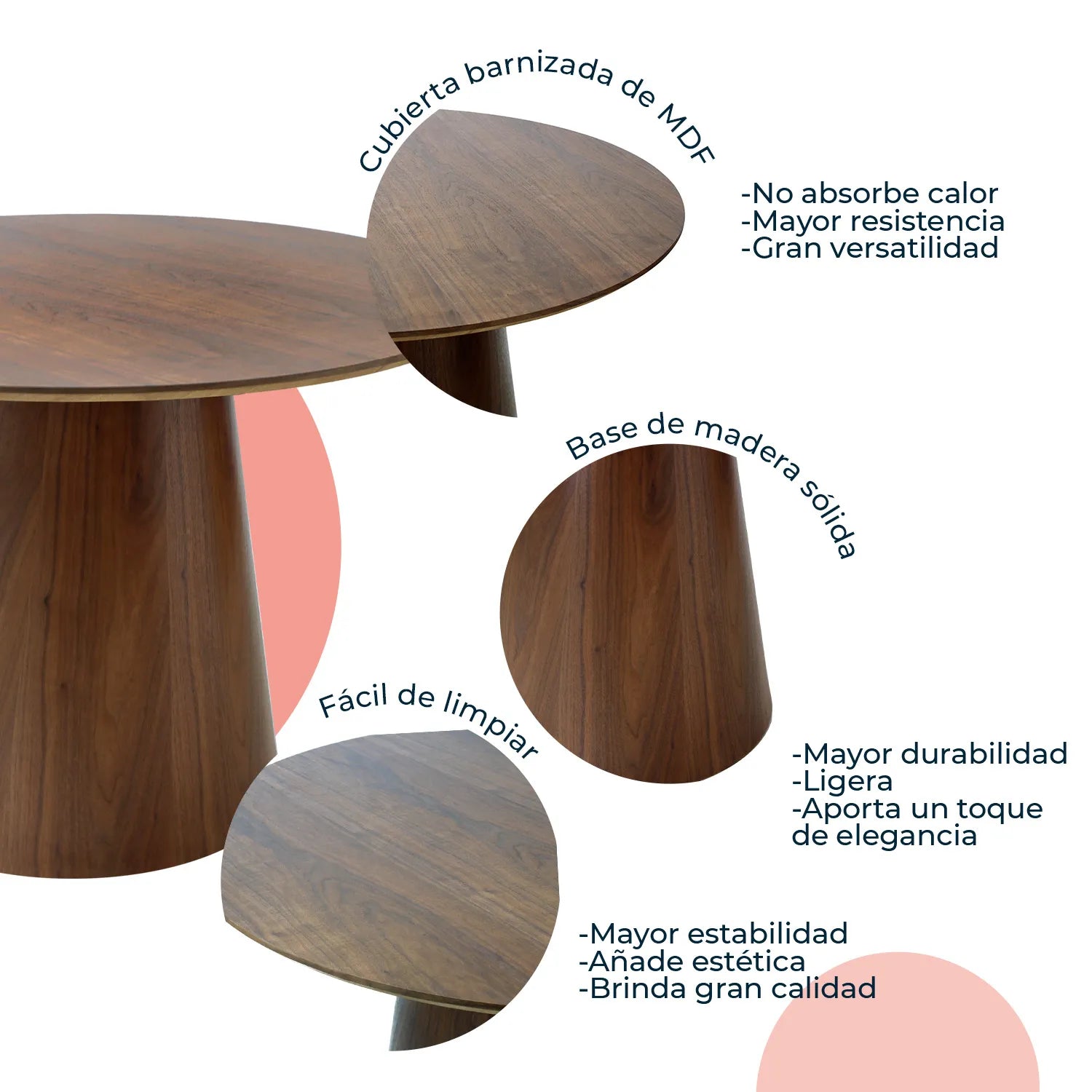 Mesa comedor 120cm Padar Chapa 1371 5