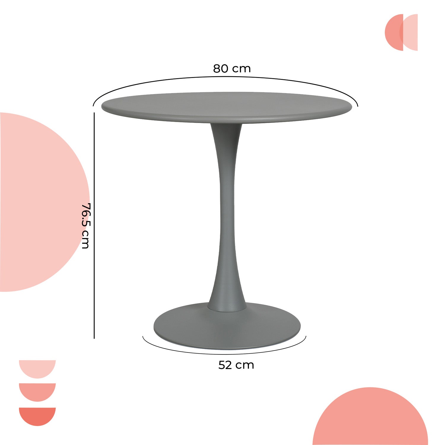 Mesa Circular Metal Vittoria 80cm 8