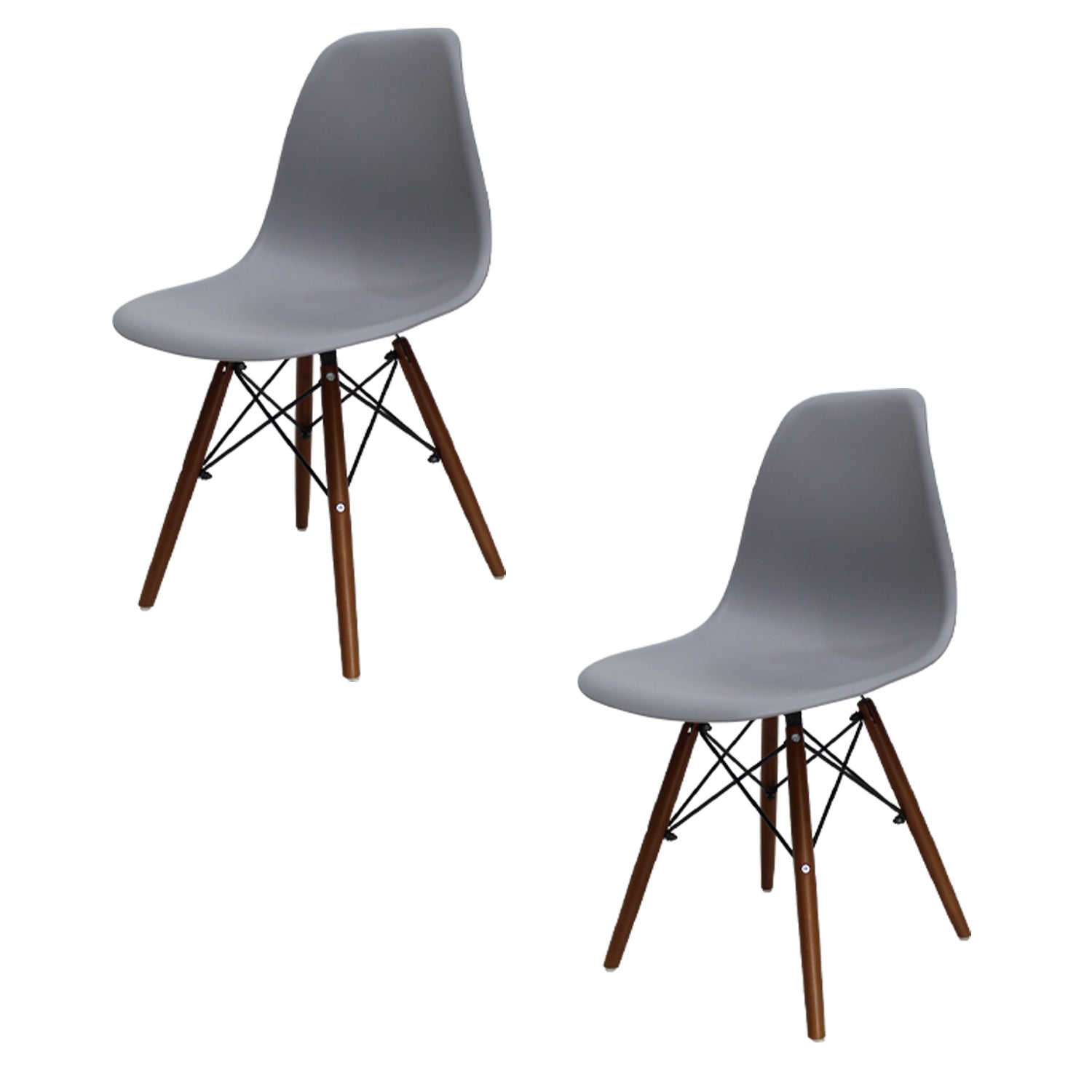 Set de 2 Sillas Oslo Nogal 8