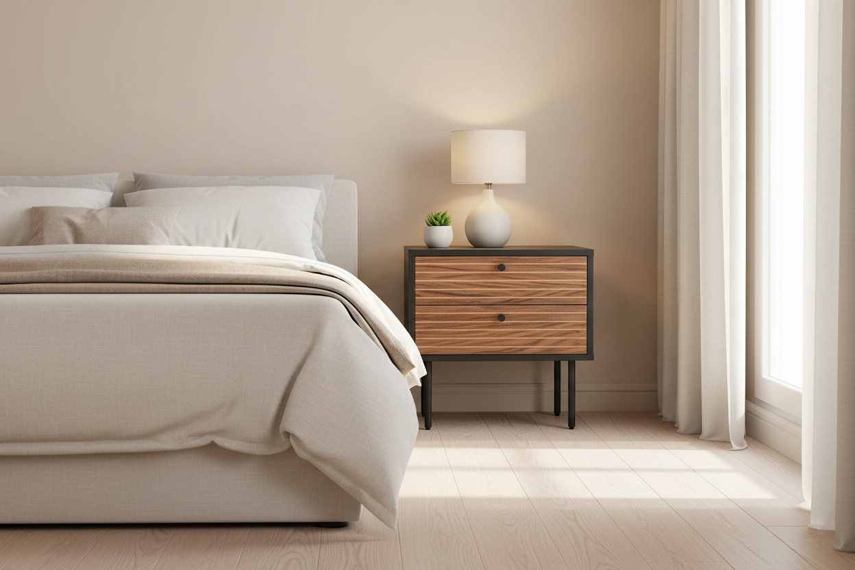 Cuarto minimalista con Buró Piamonte